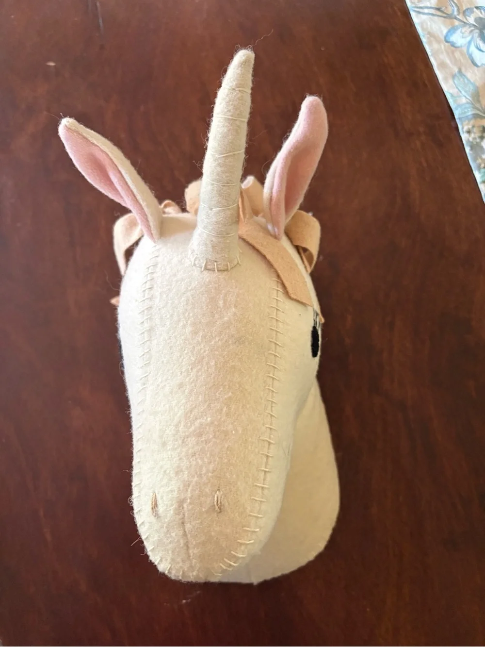 Plush Unicorn Fake Taxidermy Wall Mount